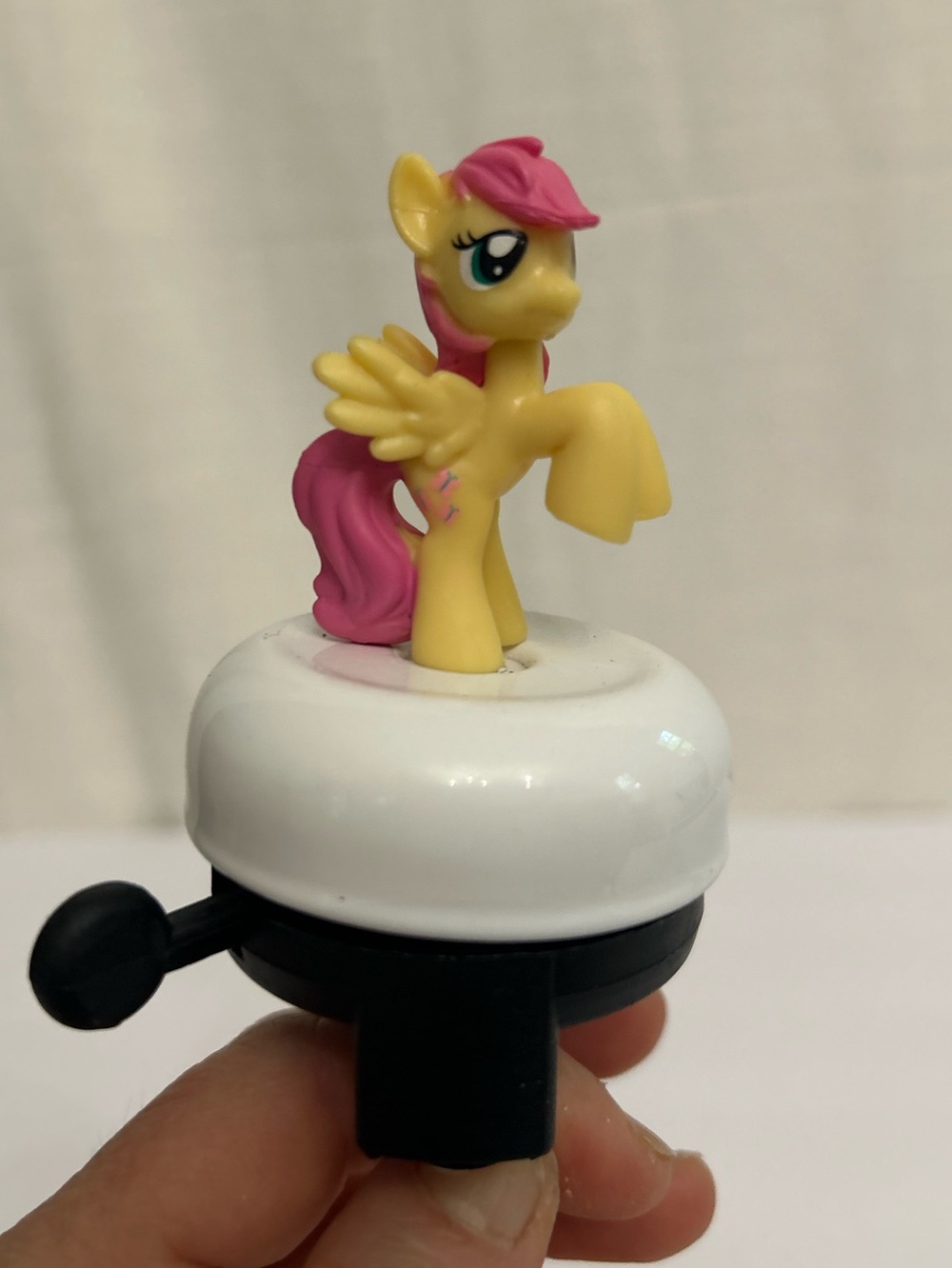Bike Bell NWT With Upcycled My Little Pony Fluttershy Blind Bag Toy